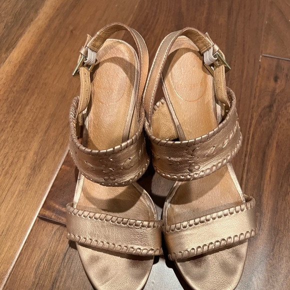 Jack Rodgers rose gold wedges size 8. - Picture 2 of 4